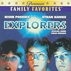 Ethan Hawke, River Phoenix, and Jason Presson in Explorers (1985)