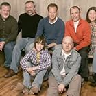 Back row: Michael Caldwell, Brian Nelson, writer, Patrick Wilson and Rosanne Korenberg. Front row: Ellen Page and David Slade, director