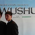 Cannes 08: Liu Fengchao (L) and Wang Wenjie (R) at the Wushu photocall.