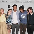 John Gallagher Jr., Brie Larson, Ron Najor, Asher Goldstein, Destin Daniel Cretton, LaKeith Stanfield, and Kaitlyn Dever at an event for Short Term 12 (2013)