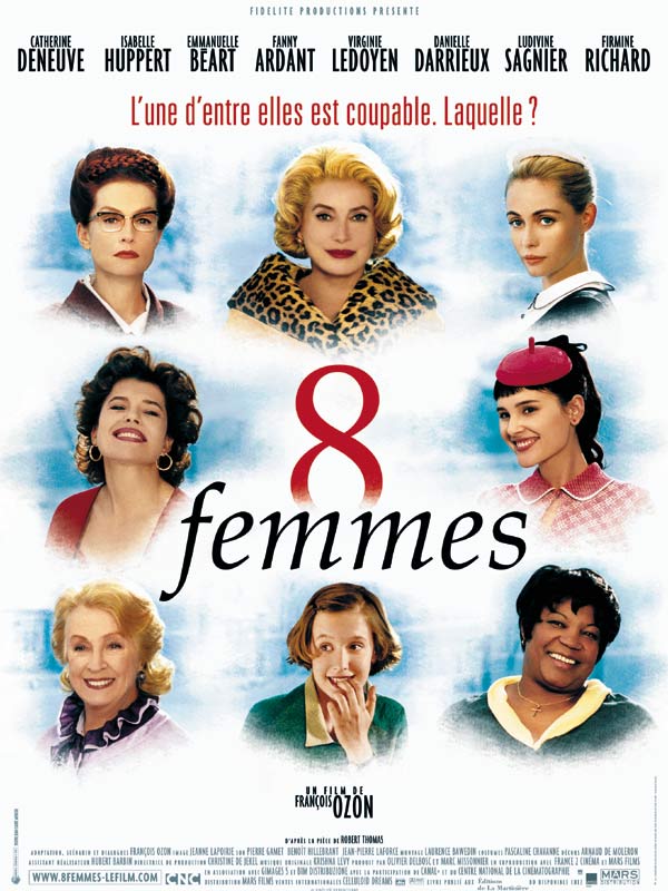 Fanny Ardant, Emmanuelle Béart, Catherine Deneuve, Isabelle Huppert, Virginie Ledoyen, Danielle Darrieux, Firmine Richard, and Ludivine Sagnier in 8 Women (2002)