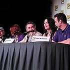 Saul Rubinek, Jack Kenny, Eddie McClintock, Joanne Kelly, and Allison Scagliotti at an event for Warehouse 13 (2009)