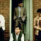 L to R: Jimi Mistry, Emil Marwa (front), Raji James, and Chris Bisson star in "East is East"