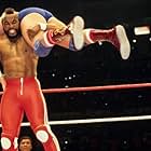 Hulk Hogan, Mr. T, and Roddy Piper in WrestleMania I (1985)