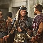 Vince Colosimo, Liam McIntyre, and Blessing Mokgohloa in Spartacus (2010)