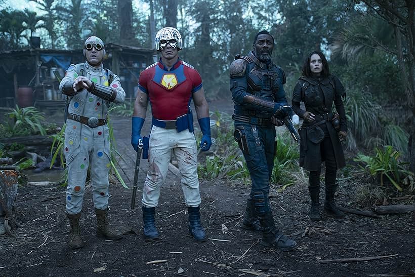 Idris Elba, John Cena, David Dastmalchian, and Daniela Melchior in The Suicide Squad (2021)