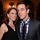 Kelly Marcel and B.J. Novak at an event for Saving Mr. Banks (2013)