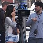 Actress Lali González with Director Juan Carlos Fanconi. Location: Santa Monica, California.