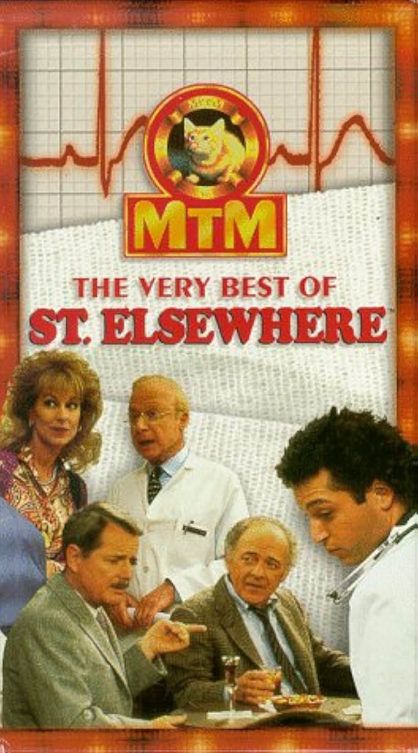 Howie Mandel, William Daniels, Ed Flanders, Norman Lloyd, and Christina Pickles in St. Elsewhere (1982)