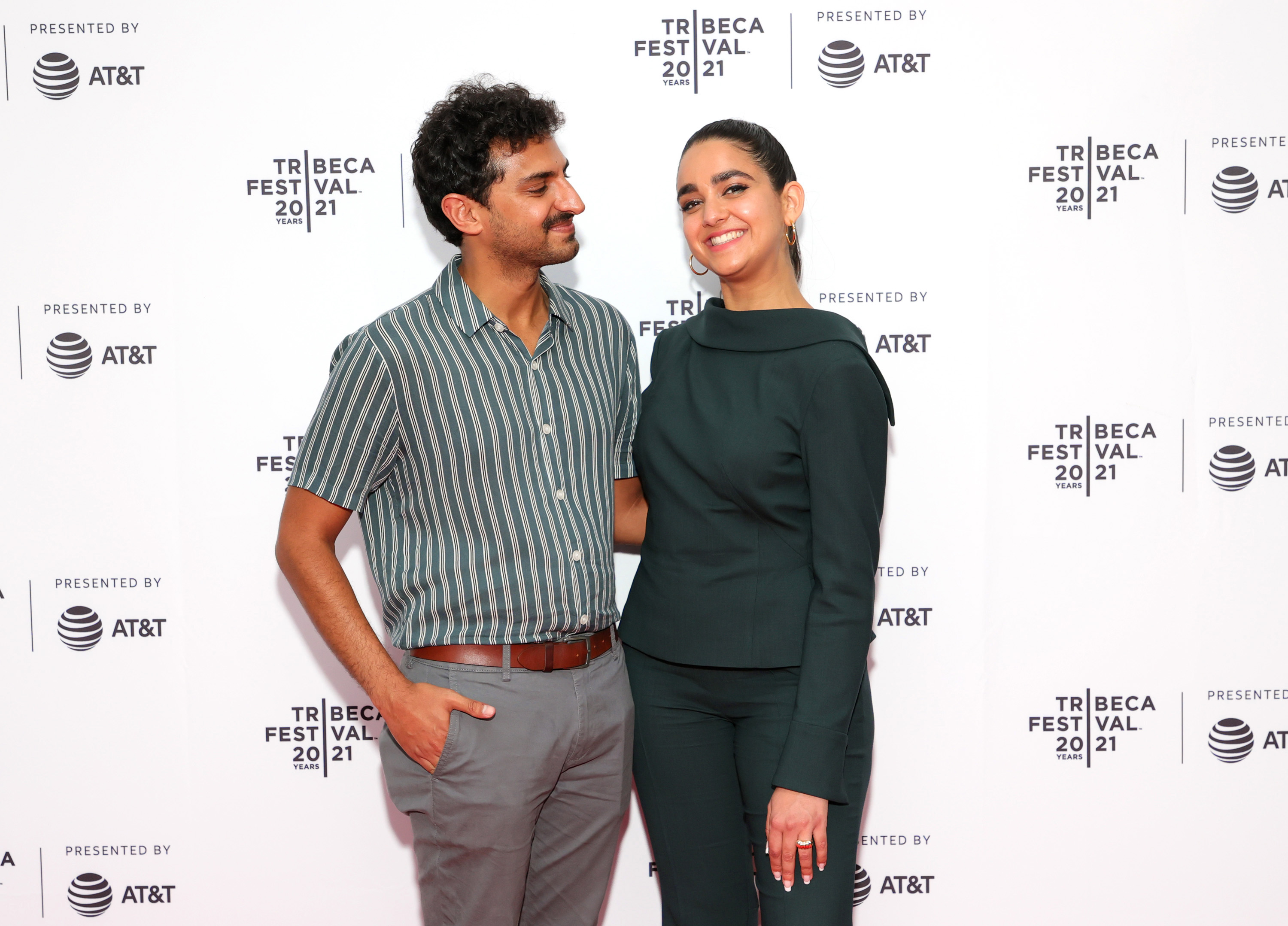 Karan Soni and Geraldine Viswanathan at an event for 7 Days (2021)