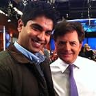 Vandit Bhatt with the legend himself on set of The Michael J Fox Show
