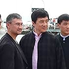 Cannes 08: Liu Fengchao, Antony Szeto, Jackie Chan and Wang Wenjie during the Wushu photocall at La Dive Beach.