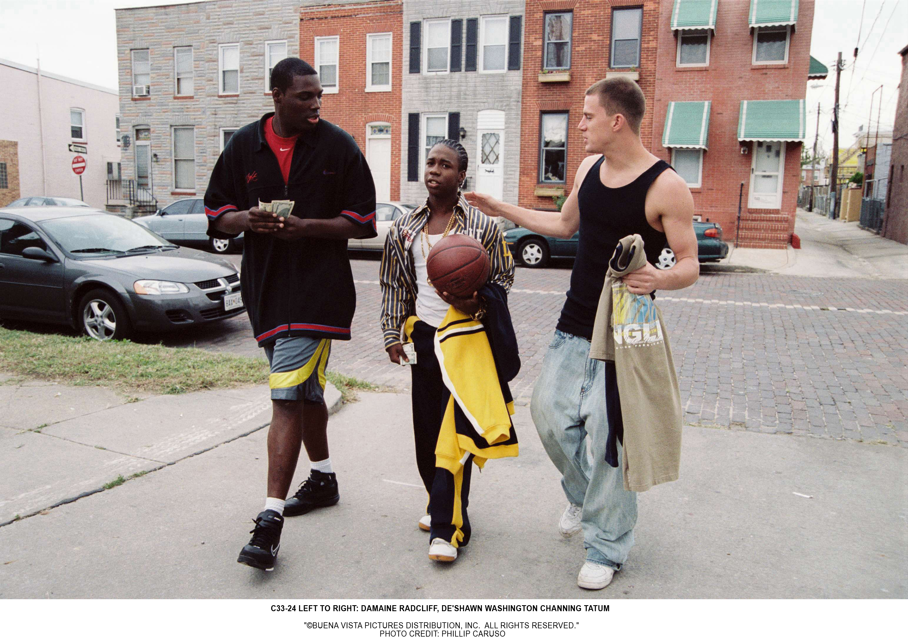 Channing Tatum, Damaine Radcliff, and De'Shawn Washington in Step Up (2006)