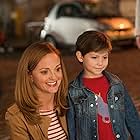 Jayma Mays and Jacob Tremblay in The Smurfs 2 (2013)