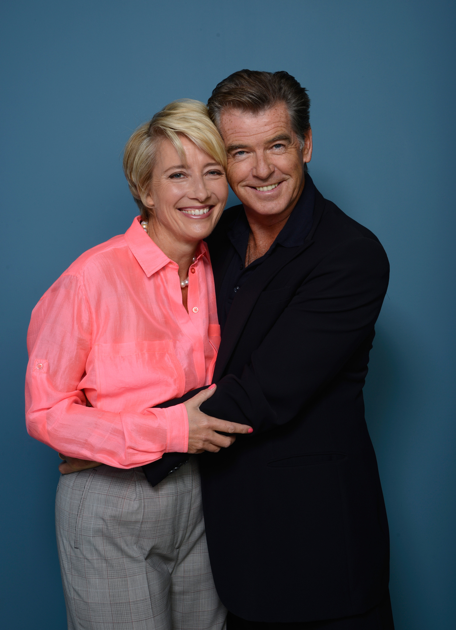 Pierce Brosnan and Emma Thompson at an event for The Love Punch (2013)