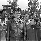 Robert Clary, Bob Crane, Richard Dawson, Ivan Dixon, and Larry Hovis in Hogan's Heroes (1965)