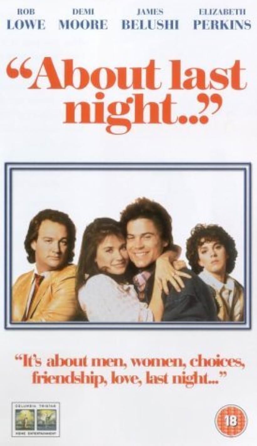 Demi Moore, Rob Lowe, Jim Belushi, and Elizabeth Perkins in About Last Night (1986)