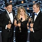 Chris Buck, Peter Del Vecho, and Jennifer Lee at an event for The Oscars (2014)