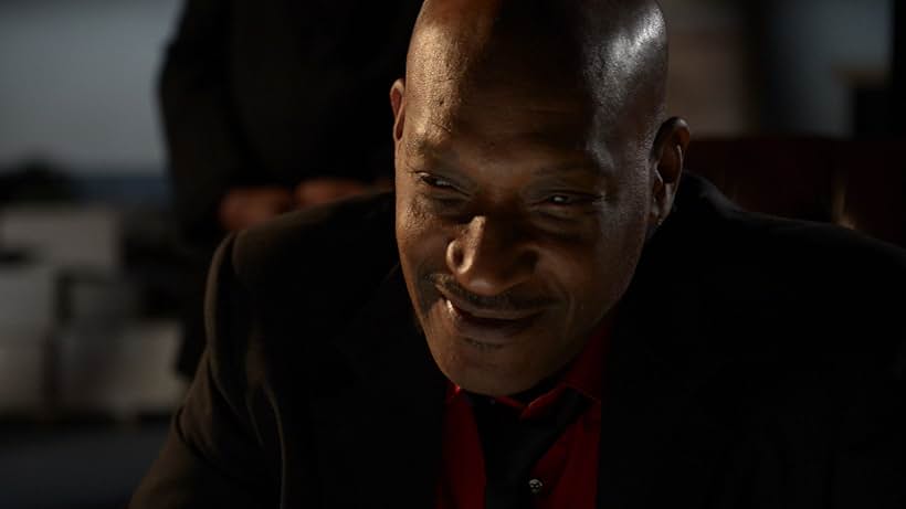 Tony Todd on the set of "Driven".