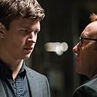 Kevin Spacey and Ansel Elgort in Baby Driver (2017)