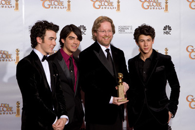 "The Golden Globe Awards - 66th Annual" (Arrivals) Kevin Jonas, Joe Jonas, Andrew Stanton, Nick Jonas