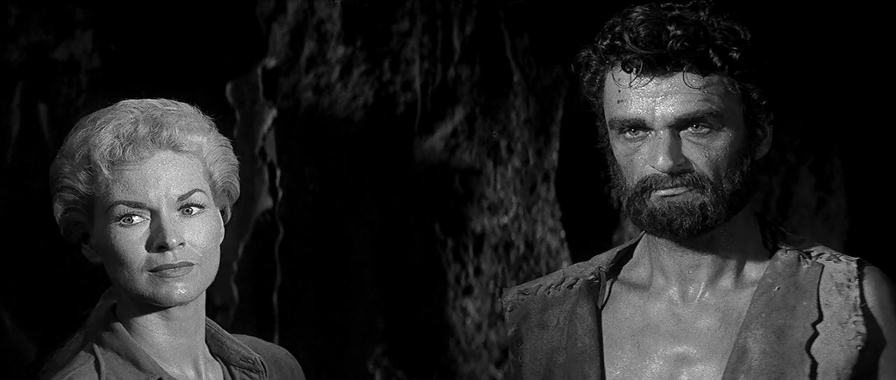 Henry Brandon and Shirley Patterson in The Land Unknown (1957)