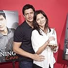 Ken Marino and Erica Oyama at an event for Burning Love (2012)