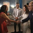 Gloria Estefan, Jaime Camil, Emilio Estefan Jr., Gina Rodriguez, and Brett Dier in Jane the Virgin (2014)