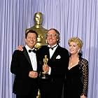 John Barry, Debbie Reynolds, and Donald O'Connor at an event for The 58th Annual Academy Awards (1986)