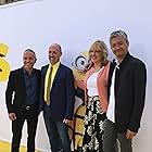 Executive Producer Chris Renaud with Directors Kyle Balda and Pierre Coffin along with Producer Janet Healy at LA premiere of Minions