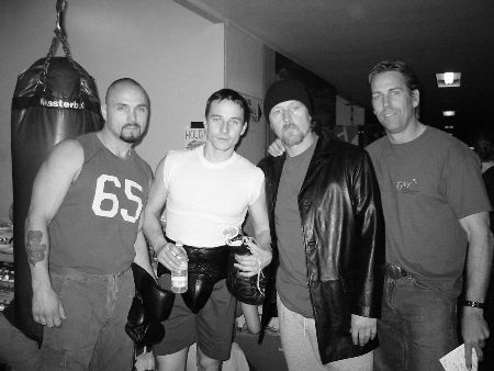 The stars from the upcoming movie "The Fix" directed by Adam Kane. (L-R) Dennis Keifer, Travis Aaron, Robert Patrick & Michael Justus.