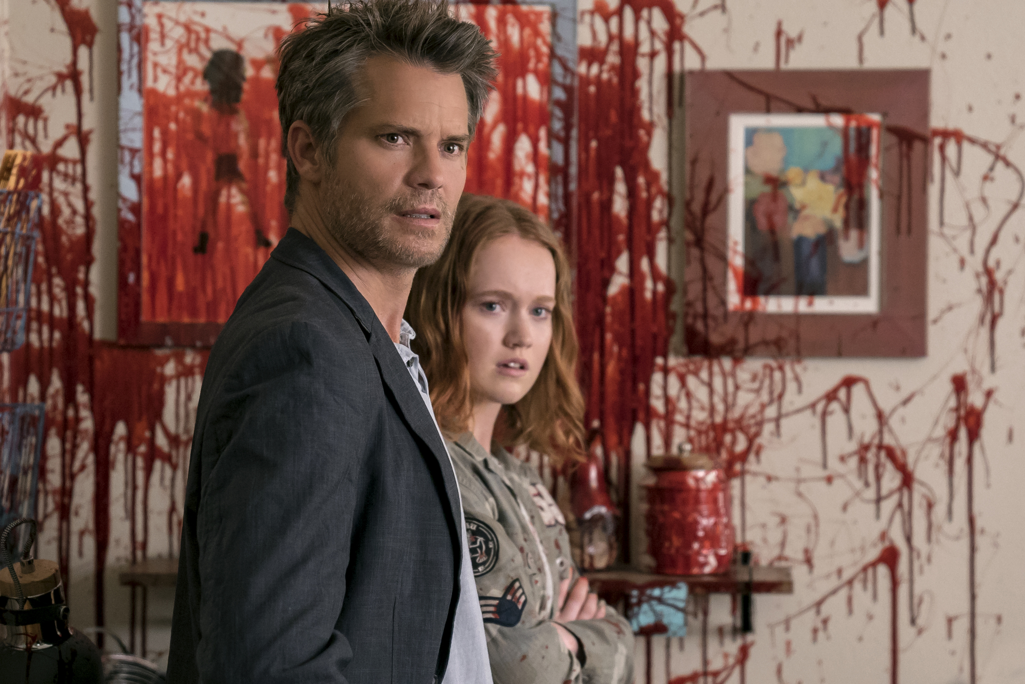 Timothy Olyphant and Liv Hewson in Santa Clarita Diet (2017)