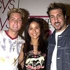 Lance Bass, Emmanuelle Chriqui, and Joey Fatone at an event for On the Line (2001)
