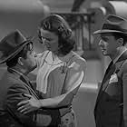 Bud Abbott, Lou Costello, and Mary Wickes in Who Done It? (1942)