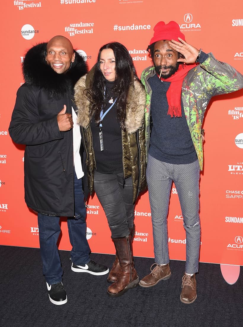 Alice Amter, Mark Rhino Smith, and Everaldo Creary at an event for Yardie (2018)