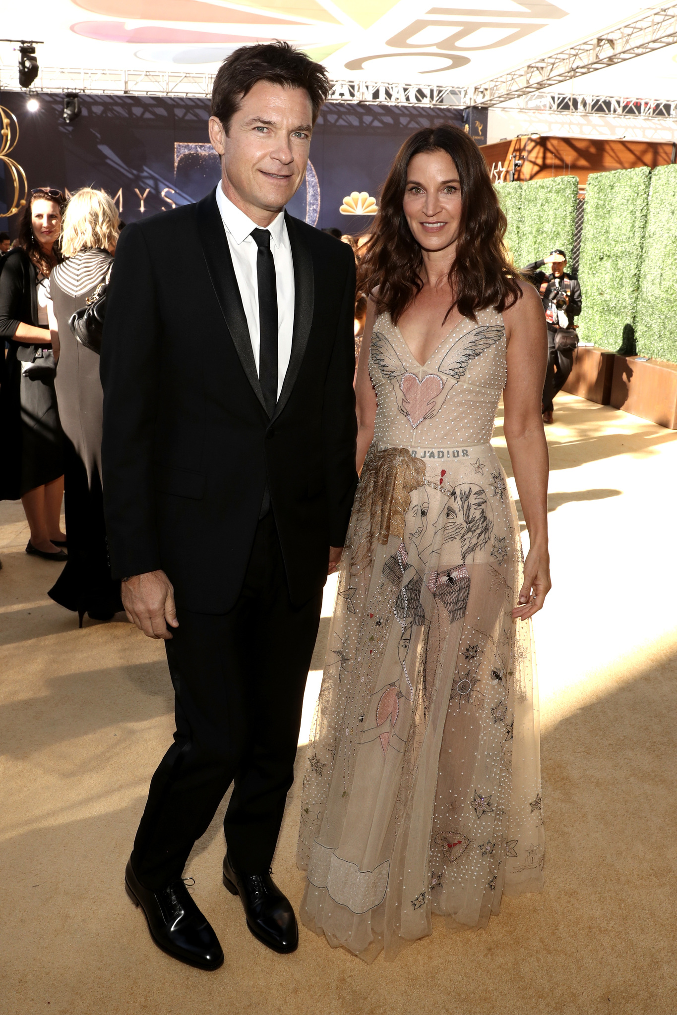Jason Bateman and Amanda Anka at an event for The 70th Primetime Emmy Awards (2018)