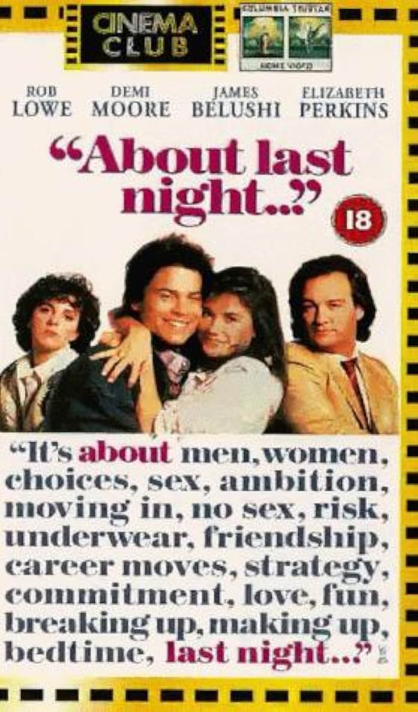 Demi Moore, Rob Lowe, Jim Belushi, and Elizabeth Perkins in About Last Night (1986)