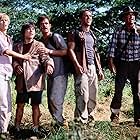 Téa Leoni, William H. Macy, Sam Neill, Alessandro Nivola, and Trevor Morgan in Jurassic Park III (2001)