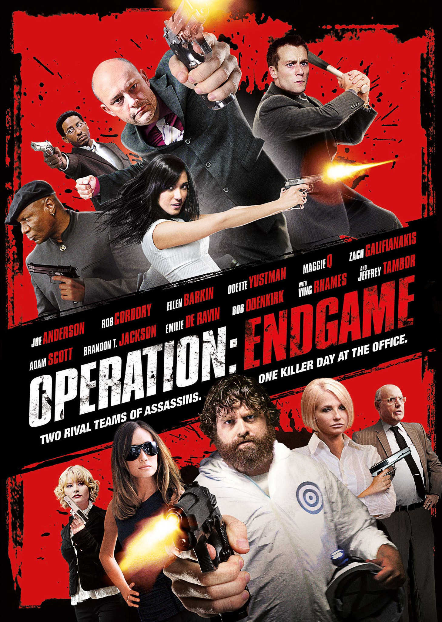 Ellen Barkin, Ving Rhames, Jeffrey Tambor, Zach Galifianakis, Bob Odenkirk, Odette Annable, and Brandon T. Jackson in Operation: Endgame (2010)