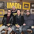 Nicolas Cage, Kevin Smith, Panos Cosmatos, and Linus Roache at an event for Mandy (2018)