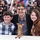 Mark Osborne, Riley Osborne, and Mackenzie Foy at an event for The Little Prince (2015)