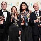 Finola Dwyer, Nick Hornby, Amanda Posey, and John Crowley at an event for The EE British Academy Film Awards (2016)