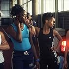 Lashana Lynch, Lily James, Dominique Tipper, and Hannah Frankson in Fast Girls (2012)