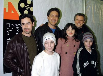 Ray Romano, Jesse Bradford, Michael Clancy, Zooey Deschanel, and Curtis Garcia at an event for Eulogy (2004)