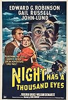 Edward G. Robinson, John Lund, and Gail Russell in Night Has a Thousand Eyes (1948)