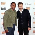 Anthony Mackie and Jamie Dornan at an event for Synchronic (2019)