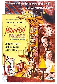 Lon Chaney Jr., Vincent Price, and Debra Paget in The Haunted Palace (1963)