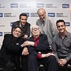 Ray Bradbury with Paul Leiva, Seamus Dever, James Cromwell and Jeff Canatta at the Writers Guild of America, West office in Los Angeles for a discussion panel event