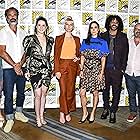 Jennifer Connelly, Graeme Manson, Steven Ogg, Alison Wright, Mickey Sumner, Lena Hall, and Daveed Diggs at an event for Snowpiercer (2017)