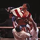 Sylvester Stallone, Tony Burton, and Burt Young in Rocky IV (1985)